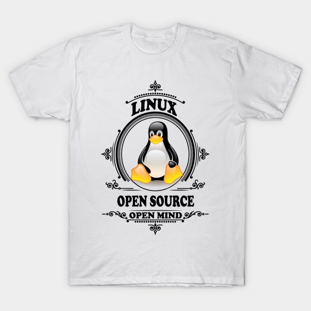 Linux - Open Source - Open Mind T-Shirt by Cyber Club Tees